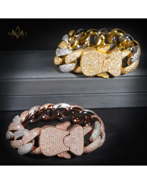 Dynast's Set Cuban Link Bracelet