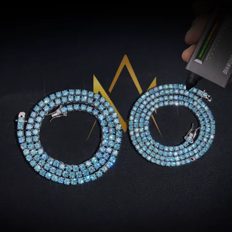 Empress’ Tennis Link Chain · Azure — detail 5
