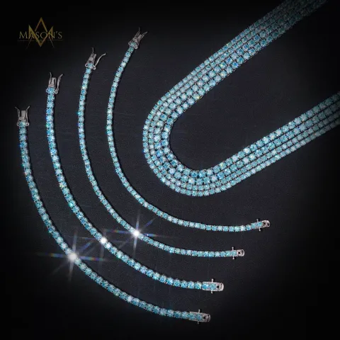 Empress’ Tennis Link Chain · Azure — detail 3