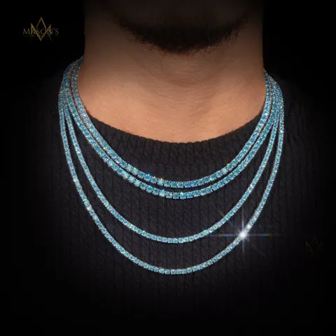 Empress’ Tennis Link Chain · Azure — detail 1