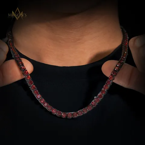Empress’ Tennis Link Chain · Crimson