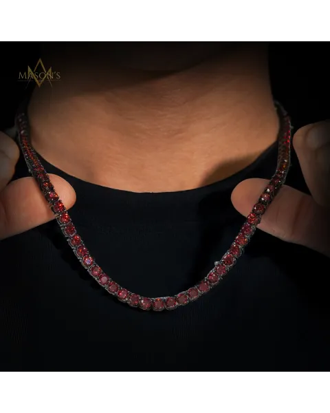 Empress’ Tennis Link Chain · Crimson