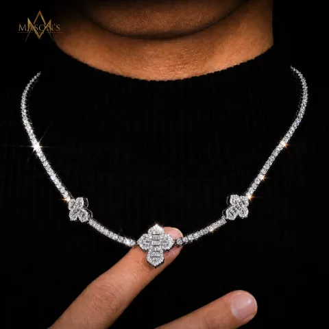 Triune Tennis Link Chain — detail 7