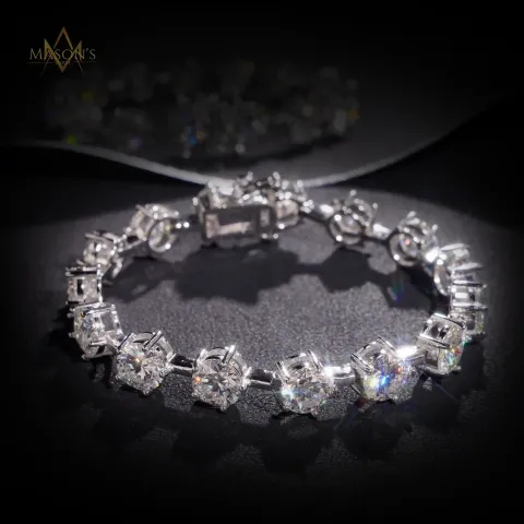 Accretion Tennis Link Bracelet — detail 4