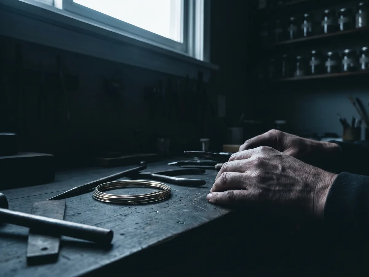 A goldsmith at the atelier bench