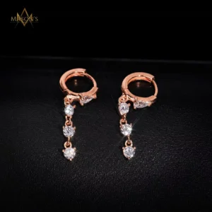 Accretion Drop Earrings - Rose Gold