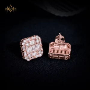 Aegis Stud Earrings - Rose Gold