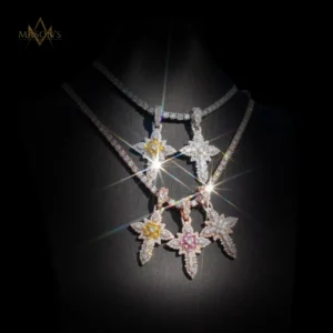 Ascetic's Cross Pendant - White Gold