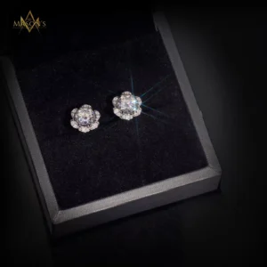 Ascetic's Stud Earrings - White Gold