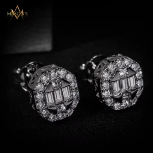 Axiom Stud Earrings - Black Gold