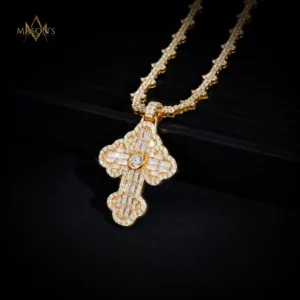Axiom Cross Pendant - Gold