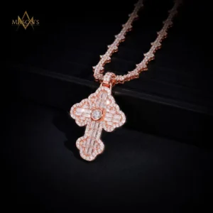 Axiom Cross Pendant - Rose Gold