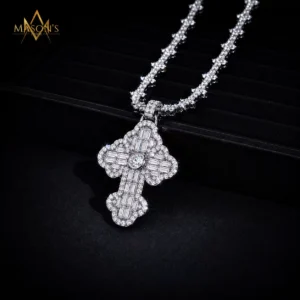 Axiom Cross Pendant - White Gold
