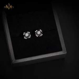 Cardinalis Stud Earrings - Black Gold