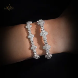 Celestia's Tennis Link Chain - White Gold, 16 inch