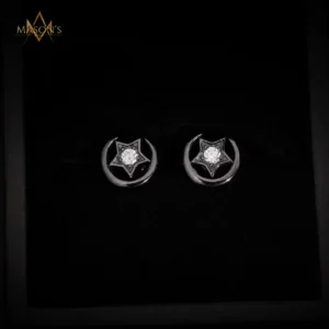 Celestia's Stud Earrings - Black Gold