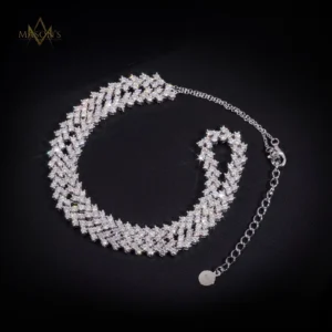 Chevron Tennis Link Bracelet
