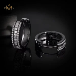 Credence Hoop Earrings - Black Gold