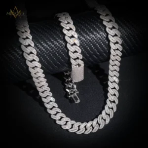 Credence Baguette Link Chain · 12 mm - White Gold, 16 inch