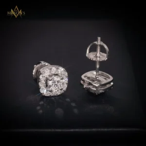 Lignes' Stud Earrings - White Gold