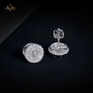 Monarch's Stud Earrings - White Gold