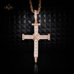 Sanctum Cross Pendant - Rose Gold