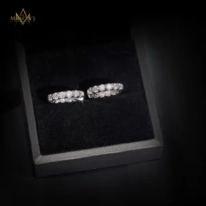 Sanctum Hoop Earrings - White Gold