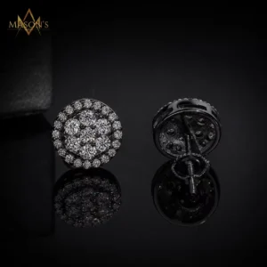 Viscount's Stud Earrings - Black Gold