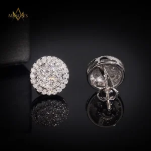 Viscount's Stud Earrings - White Gold