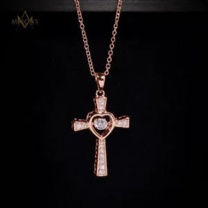 Votive Cross Pendant - Rose Gold