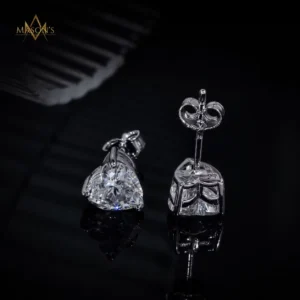 Votive Stud Earrings - White Gold
